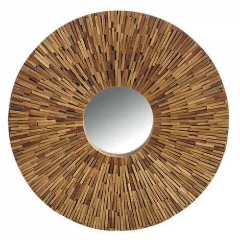 JARDIBRICODECO Miroir En Teck Recyclé 3 JARDIBRICODECO Miroir En Teck Recyclé