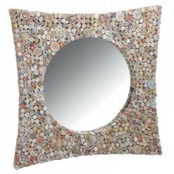 JARDIBRICODECO Miroir Carré Incurvé En Papier Recyclé