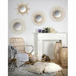 JARDIBRICODECO Miroir Soleil En Rotin -Miroir Soldes Boutique 55334436 2