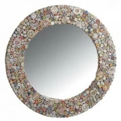 JARDIBRICODECO Miroir Rond En Papier Recyclé