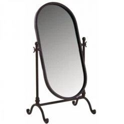 JARDIBRICODECO Miroir Sur Pied En Métal Laqué