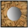JARDIBRICODECO Miroir En Teck Naturel -Miroir Soldes Boutique 55334451 1
