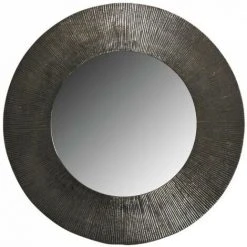 JARDIBRICODECO Miroir Rond En Métal Zinc Antique