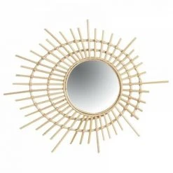 JARDIBRICODECO Miroir Spirale En Rotin