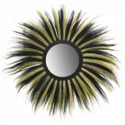 JARDIBRICODECO Miroir En Jonc Naturel Et Teinté