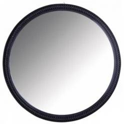 JARDIBRICODECO Grand Miroir En Rotin Noir
