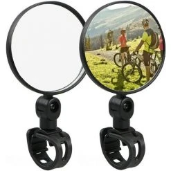 VERSAILLESFR 2 PCS Rétroviseur Vélo,Miroirs De Vision Arrière De Vélo - Réglable à 360 ° - Universel Résistant Aux Chocs Miroir De Sécurité De Grand Angle Guidon Rétroviseur Miroir Pour Vélo De Montagne,Versailles