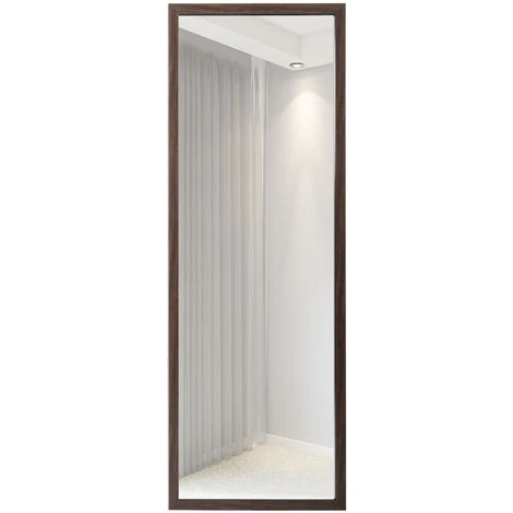 ASUPERMALL Miroir Sur Pied Cadre Bois Marron 140x50cm Haute Définition Grand Miroir Pleine Longueur Avec Patère Pour Salon Ou Dressing 4 ASUPERMALL Miroir Sur Pied Cadre Bois Marron 140x50cm Haute Définition Grand Miroir Pleine Longueur Avec Patère Pour Salon Ou Dressing – Image 2
