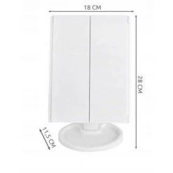 TRESICE FRANCE Miroir Maquillage 22 LEDs Interrupteur Tactile - Blanc -Miroir Soldes Boutique 55579540 4