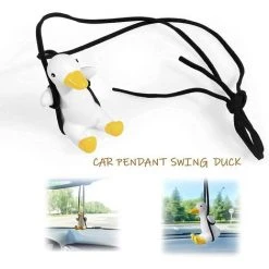 PERLE RARE 2 Pièces Auto Rétroviseurs Charmes Radiateur Voiture Ornement Swing Duck Mignon Volant Suspendu Pendentif Petit Canard Aromathérapie Décoration L'Ameublement Cadeau Amusant -Miroir Soldes Boutique 55608213 5