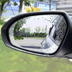 PERLE RARE Film Imperméable De Miroir De Vue Arrière De Voiture, 15 X 10cm HD Film Protecteur Anti-buée Imperméable De Miroir Pour Le Véhicule Universel SUV Trunk Side Windows Mirror, (4 Pièces) -Miroir Soldes Boutique 55608224 4