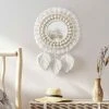 BARES Macramé Miroir Muraux Suspendu Avec Frange Rond Mural Miroir Décoratif Plume Pendentif Art Ornement Pour Appartement Maison Chambre Salon 1 BARES Macramé Miroir Muraux Suspendu Avec Frange Rond Mural Miroir Décoratif Plume Pendentif Art Ornement Pour Appartement Maison Chambre Salon -Miroir Soldes Boutique 55635531 1