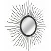 INLIFE Miroir Mural Éclat De Soleil 60 Cm Noir