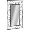 INLIFE Miroir Mural Rectangulaire 50 X 80 Cm Noir -Miroir Soldes Boutique 55639335 1