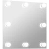 INLIFE Miroir Mural Avec Lampes LED Carré Verre -Miroir Soldes Boutique 55639351 1