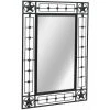 INLIFE Miroir Mural Rectangulaire 50 X 80 Cm Noir