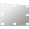 INLIFE Miroir Mural Sans Cadre Avec Lampes LED Rectangulaire Verre -Miroir Soldes Boutique 55639539 1