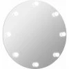 INLIFE Miroir Mural Sans Cadre Avec Lampes LED Rond Verre