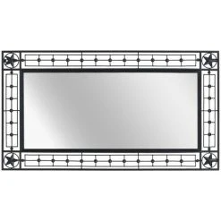 INLIFE Miroir Mural Rectangulaire 60 X 110 Cm Noir -Miroir Soldes Boutique 55639803 3