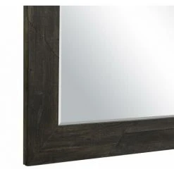 OZAIA Miroir Rustique Biseauté En Bois D'eucalyptus LAURE - L. 80 X H.110 Cm - Chêne - Naturel Clair -Miroir Soldes Boutique 55881582 4