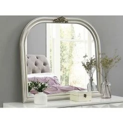 OZAIA Miroir En Bois De Paulownia IZEY - L. 90 X H. 81 Cm - Argenté - Argenté