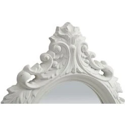OZAIA Miroir Avec Moulures Style Romantique AUDE - L. 56 X H. 76 Cm - Blanc Mat - Blanc -Miroir Soldes Boutique 55882963 4