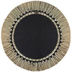 OZAIA Miroir Rond En Paille De Mendong CHOKWE - D. 80 Cm - Naturel - Naturel Clair -Miroir Soldes Boutique 55883001 4