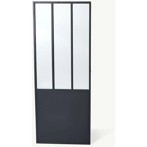 VENTE-UNIQUE.COM Miroir Porte Atelier Industriel En Métal EDIMBOURG - L. 70 X H. 180 Cm - Noir - Noir 3 VENTE-UNIQUE.COM Miroir Porte Atelier Industriel En Métal EDIMBOURG - L. 70 X H. 180 Cm - Noir - Noir