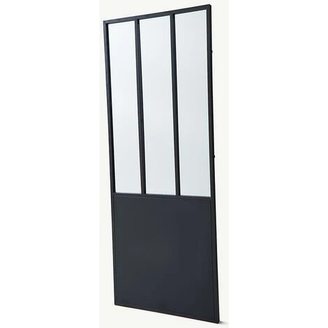 VENTE-UNIQUE.COM Miroir Porte Atelier Industriel En Métal EDIMBOURG - L. 70 X H. 180 Cm - Noir - Noir 5 VENTE-UNIQUE.COM Miroir Porte Atelier Industriel En Métal EDIMBOURG - L. 70 X H. 180 Cm - Noir - Noir – Image 3
