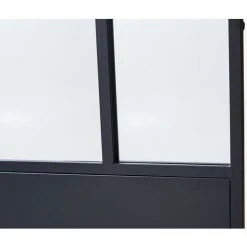 VENTE-UNIQUE.COM Miroir Porte Atelier Industriel En Métal EDIMBOURG - L. 70 X H. 180 Cm - Noir - Noir 10 VENTE-UNIQUE.COM Miroir Porte Atelier Industriel En Métal EDIMBOURG - L. 70 X H. 180 Cm - Noir - Noir -Miroir Soldes Boutique 55883559 4