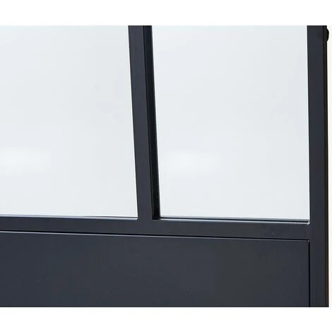 VENTE-UNIQUE.COM Miroir Porte Atelier Industriel En Métal EDIMBOURG - L. 70 X H. 180 Cm - Noir - Noir 6 VENTE-UNIQUE.COM Miroir Porte Atelier Industriel En Métal EDIMBOURG - L. 70 X H. 180 Cm - Noir - Noir – Image 4