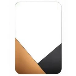 OZAIA Miroir FLACO - L. 77 X H. 120 Cm - Noir Et Cuivré - Cuivré