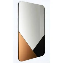 OZAIA Miroir FLACO - L. 77 X H. 120 Cm - Noir Et Cuivré - Cuivré -Miroir Soldes Boutique 55884344 3