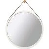 KARTOKNER Miroir Mural Rond Miroir De Toilette Miroir De Toilette Miroir Décoratif En Bois Pour Chambre à Coucher Miroir Rond Avec Corde (blanc 45CM) 1 KARTOKNER Miroir Mural Rond Miroir De Toilette Miroir De Toilette Miroir Décoratif En Bois Pour Chambre à Coucher Miroir Rond Avec Corde (blanc 45CM) -Miroir Soldes Boutique 55897859 1