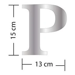KARTOKNER Lettres Miroir Adhésif - Lettre P & - Hauteur 15 Cm - Initiale Autocollante - Alphabet Miroir - Décoration Plexi Miroir - Alphabet 26 Lettres -Miroir Soldes Boutique 55897862 3