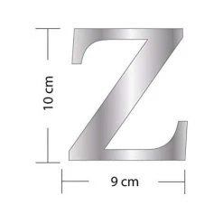 KARTOKNER Lettres Miroir Adhésif - Lettre Z & - Hauteur 10 Cm - Initiale Autocollante - Alphabet Miroir - Décoration Plexi Miroir - Alphabet 26 Lettres -Miroir Soldes Boutique 55897863 2