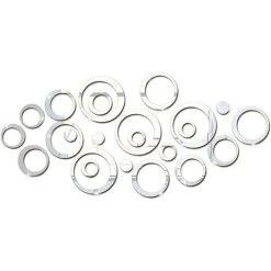 Kartokner Stickers Muraux Miroir Cercle Acrylique, Stickers Muraux Salle De Bain (Argent/24 Pcs)