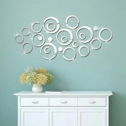 Kartokner Stickers Muraux Miroir Cercle Acrylique, Stickers Muraux Salle De Bain (Argent/24 Pcs) 11 Kartokner Stickers Muraux Miroir Cercle Acrylique, Stickers Muraux Salle De Bain (Argent/24 Pcs) -Miroir Soldes Boutique 55897871 5