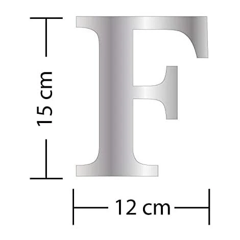 KARTOKNER Lettres Miroir Adhésif - Lettre F & - Hauteur 15 Cm - Initiale Autocollante - Alphabet Miroir - Décoration Plexi Miroir - Alphabet 26 Lettres 5 KARTOKNER Lettres Miroir Adhésif - Lettre F & - Hauteur 15 Cm - Initiale Autocollante - Alphabet Miroir - Décoration Plexi Miroir - Alphabet 26 Lettres – Image 3