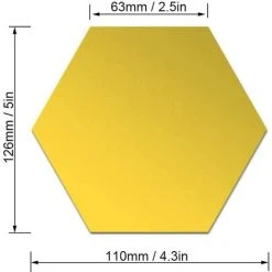 KARTOKNER Lot De 24 Miroirs Muraux Hexagonaux En Acrylique Doré - Décoration Murale - Carreaux De Miroir Autocollants Esthétiques Pour Chambre à Coucher, Salon (126*110*63mm/doré) -Miroir Soldes Boutique 55898138 3