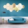 KARTOKNER 12 Pièces Miroir Mural Autocollant Miroirs Muraux Acrylique Hexagone Mural Autocollant Pour Maison Chambre Salon Décor, Etc- 20 * 17 Cm