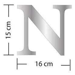 KARTOKNER Lettres Miroir Adhésif - Lettre N & - Hauteur 15 Cm - Initiale Autocollante - Alphabet Miroir - Décoration Plexi Miroir - Alphabet 26 Lettres -Miroir Soldes Boutique 55898881 3