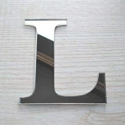 KARTOKNER Lettres Miroir Adhésif - Lettre L & - Hauteur 10 Cm - Initiale Autocollante - Alphabet Miroir - Décoration Plexi Miroir - Alphabet 26 Lettres