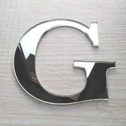 KARTOKNER Lettres Miroir Adhésif - Lettre G & - Hauteur 10 Cm - Initiale Autocollante - Alphabet Miroir - Décoration Plexi Miroir - Alphabet 26 Lettres