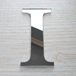 KARTOKNER Lettres Miroir Adhésif - Lettre I & - Hauteur 10 Cm - Initiale Autocollante - Alphabet Miroir - Décoration Plexi Miroir - Alphabet 26 Lettres