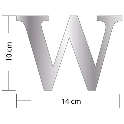 KARTOKNER Lettres Miroir Adhésif - Lettre W & - Hauteur 10 Cm - Initiale Autocollante - Alphabet Miroir - Décoration Plexi Miroir - Alphabet 26 Lettres 4 KARTOKNER Lettres Miroir Adhésif - Lettre W & - Hauteur 10 Cm - Initiale Autocollante - Alphabet Miroir - Décoration Plexi Miroir - Alphabet 26 Lettres – Image 2