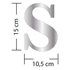 KARTOKNER Lettres Miroir Adhésif - Lettre S & - Hauteur 15 Cm - Initiale Autocollante - Alphabet Miroir - Décoration Plexi Miroir - Alphabet 26 Lettres -Miroir Soldes Boutique 55899139 3