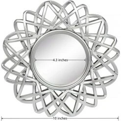 KARTOKNER Lot De 3 Miroirs Argentés Pour Décoration Murale - Décoration De Chambre Et De Maison - Petits Miroirs Muraux Ronds Pour Chambre à Coucher, Salle De Bain Et Salon 8 KARTOKNER Lot De 3 Miroirs Argentés Pour Décoration Murale - Décoration De Chambre Et De Maison - Petits Miroirs Muraux Ronds Pour Chambre à Coucher, Salle De Bain Et Salon -Miroir Soldes Boutique 55899140 2