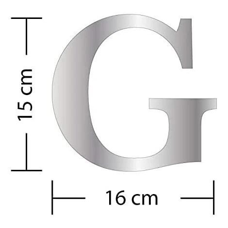 KARTOKNER Lettres Miroir Adhésif - Lettre G & - Hauteur 15 Cm - Initiale Autocollante - Alphabet Miroir - Décoration Plexi Miroir - Alphabet 26 Lettres 5 KARTOKNER Lettres Miroir Adhésif - Lettre G & - Hauteur 15 Cm - Initiale Autocollante - Alphabet Miroir - Décoration Plexi Miroir - Alphabet 26 Lettres – Image 3