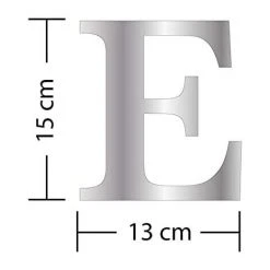 KARTOKNER Lettres Miroir Adhésif - Lettre E & - Hauteur 15 Cm - Initiale Autocollante - Alphabet Miroir - Décoration Plexi Miroir - Alphabet 26 Lettres -Miroir Soldes Boutique 55899563 3